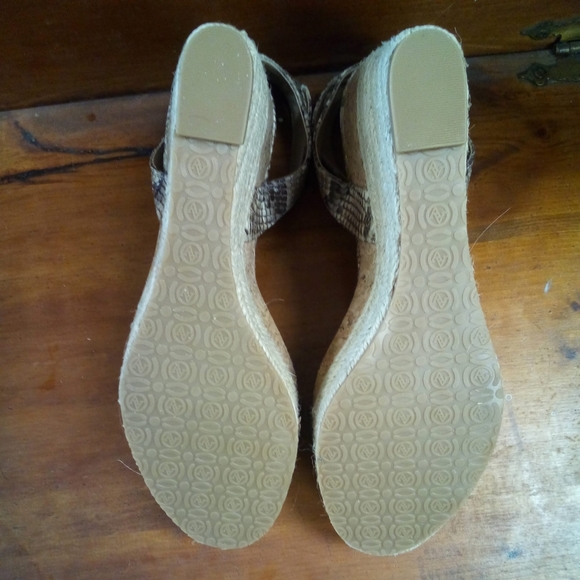 Adrienne Vittadini Womens Cari Platform Wedge Sandals, BROWN, Size 9.5 - Picture 8 of 8